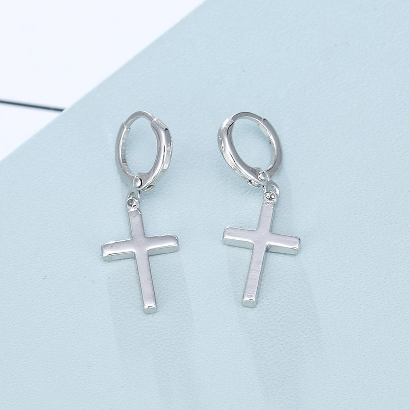 Faithful Cross Hoop Earrings