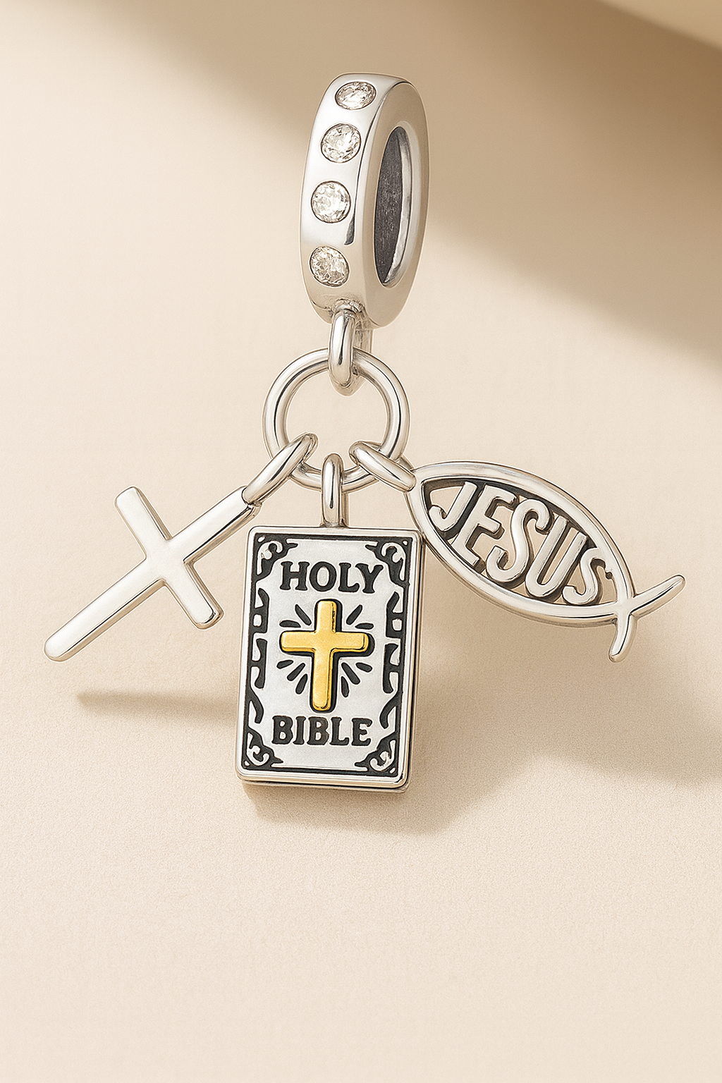 "Faith Trio" Sterling Silver Charm