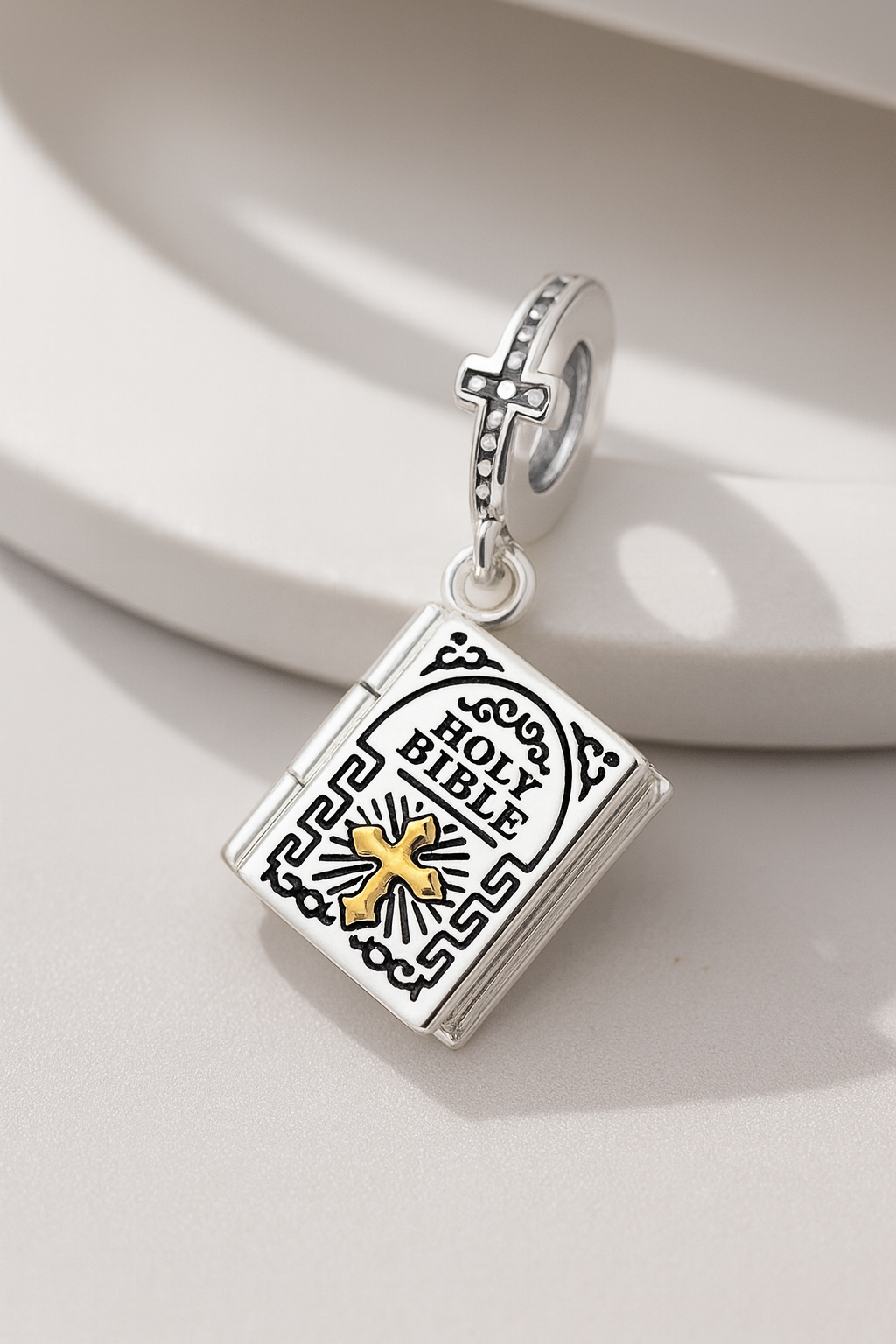 Holy Bible Sterling Silver Charm