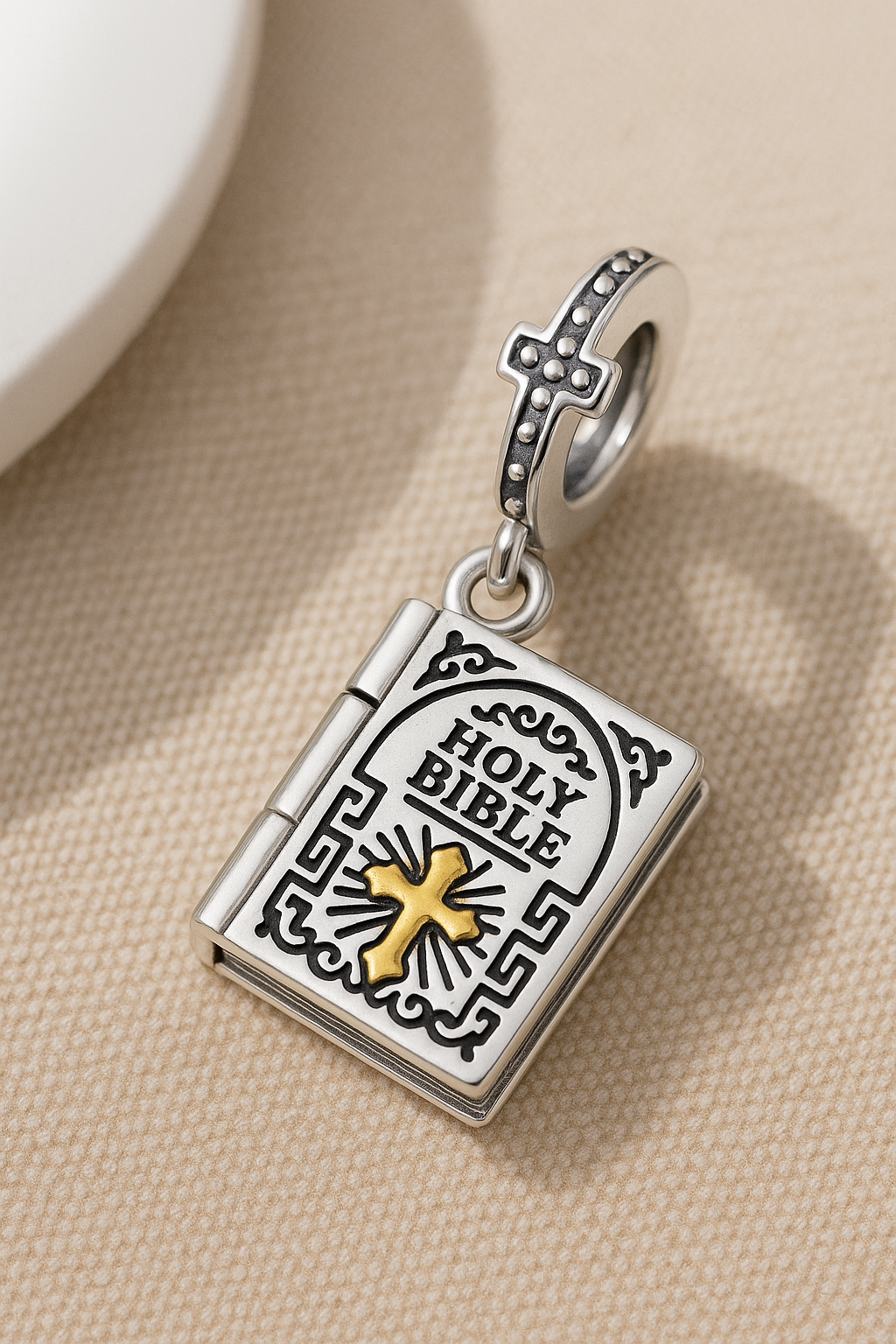Holy Bible Sterling Silver Charm