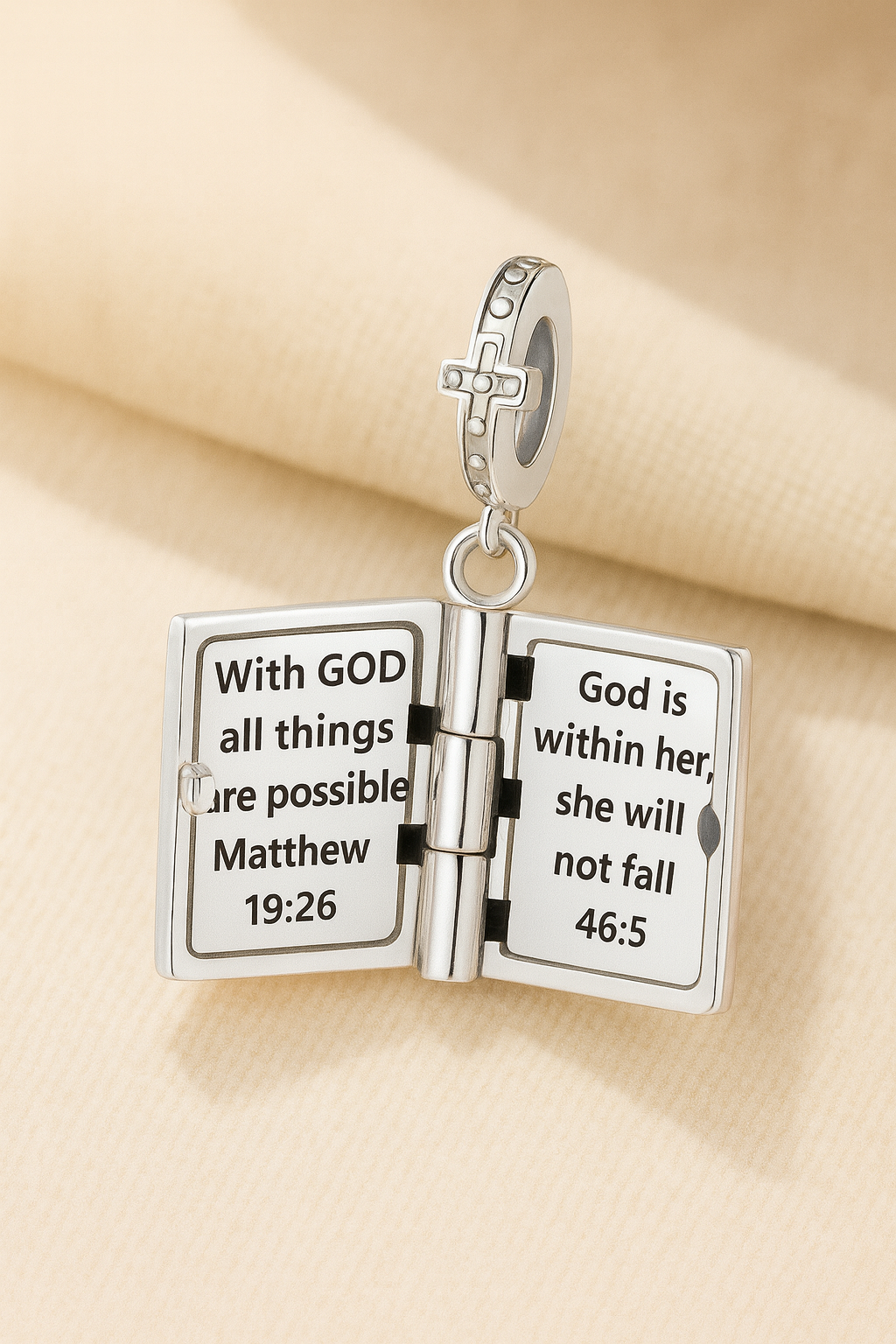 Holy Bible Sterling Silver Charm